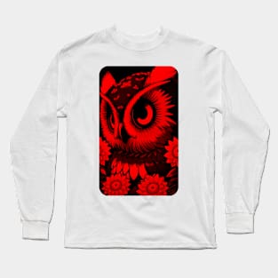 Red Owl Graphic Art Long Sleeve T-Shirt